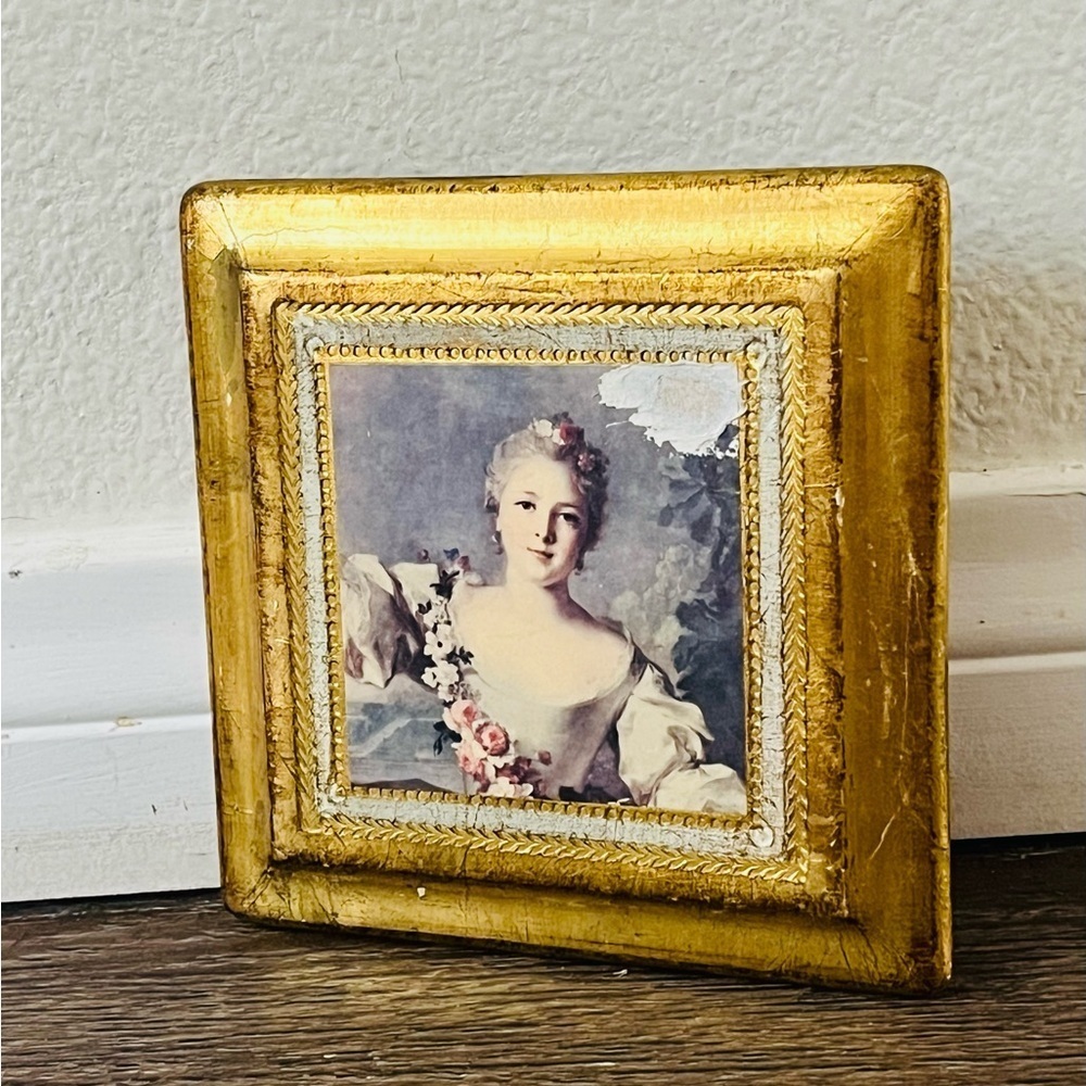 Elegant Gold Framed Portrait from Italy